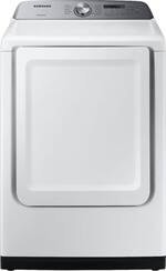 Samsung - 7.4 Cu. Ft. Electric Dryer with 10 Cycles and Sensor Dry - White - Front_Standard