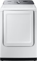 Samsung - Open Box 7.4 Cu. Ft. Electric Dryer with 10 Cycles and Sensor Dry - White - Front_Zoom