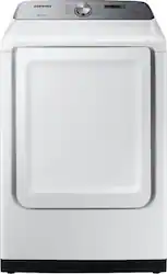 Samsung - 7.4 Cu. Ft. Gas Dryer with Sensor Dry - White - Front_Zoom