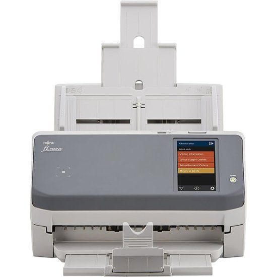 Front Zoom. Fujitsu - Fi 7300NX Wireless Document Duplex Scanner with Touchscreen - Gray/White.