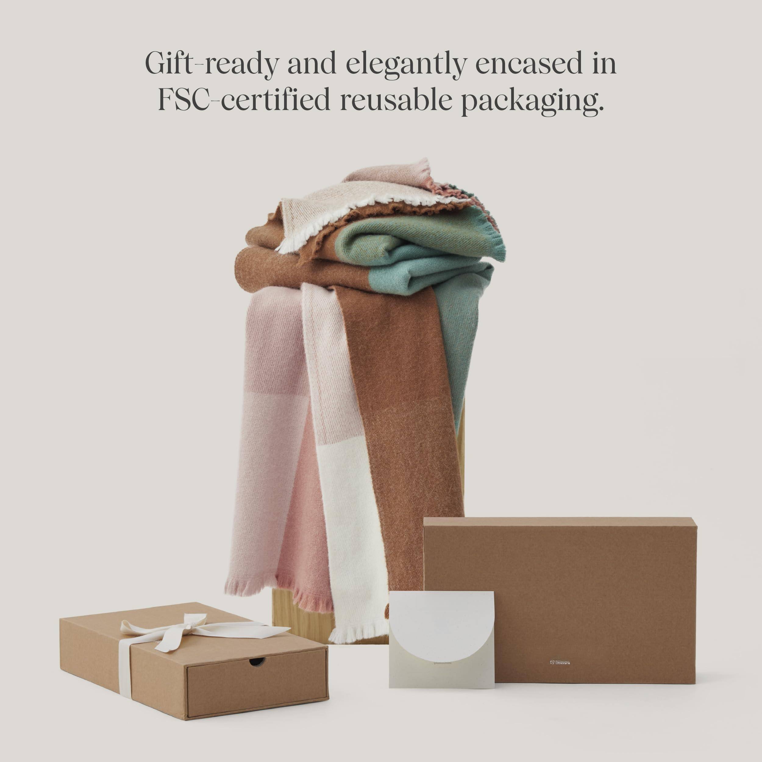 Gift-ready and elegantly encased in FSC-certified reusable packaging.