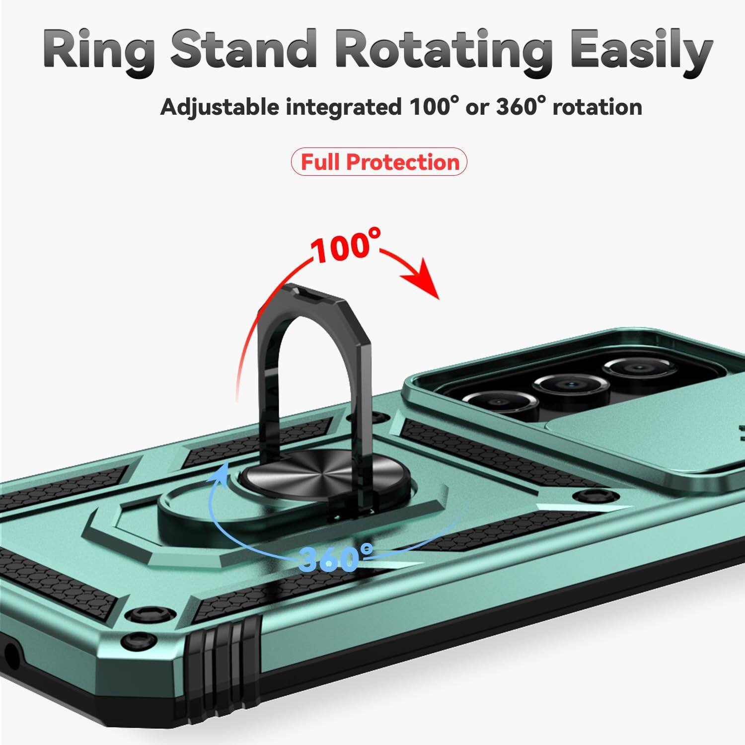 Ring Stand Rotating Easily  
Adjustable integrated 100° or 360° rotation  
Full Protection
