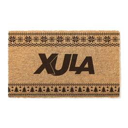 Jardine - Xavier University of Louisiana Gold Rush 18" x 30" Holiday Coir Doormat - Brown