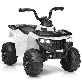 Gymax - Kids Ride On Car 6V Battery Powered ATV w/4 Anti-skid Wheels Music Player - White