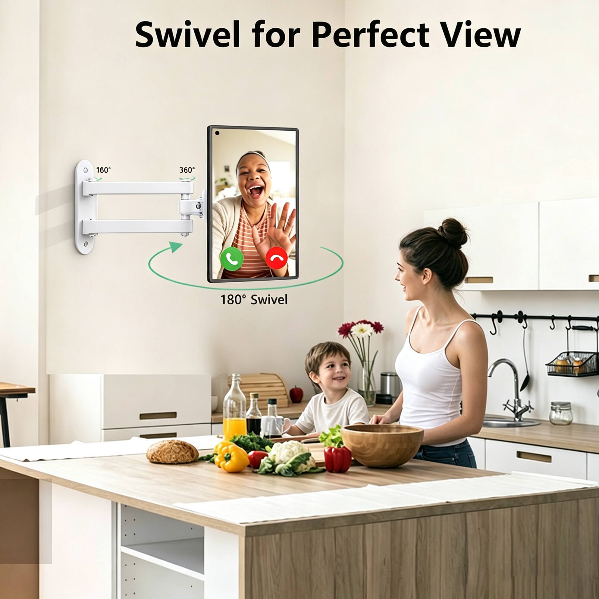 Dazzed Corner Articulating Full‑Motion Wall Mount Bracket for 10