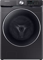 Samsung - 4.5 Cu. Ft. 12-Cycle Front-Loading Smart Wi-Fi Washer with Steam - Black stainless steel - Front_Zoom