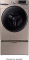 Alt View Zoom 1. Samsung - 4.5 cu. ft. High Efficiency Stackable Front Load Washer with Steam - Champagne.
