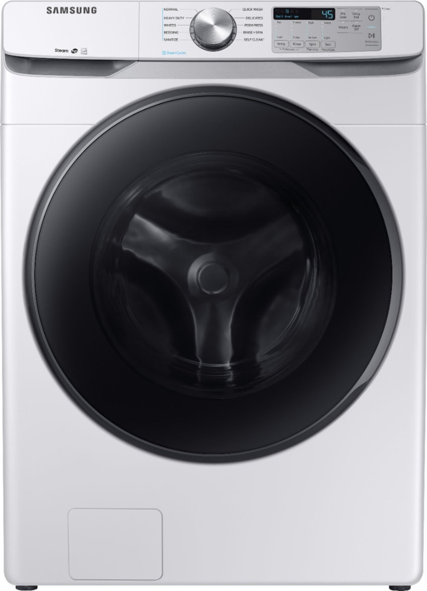Zoom in on Front Zoom. Samsung - 4.5 cu. ft. High Efficiency Stackable Front Load Washer with Steam - White.