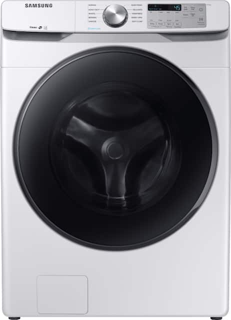 Samsung 4 5 Cu Ft 10 Cycle High Efficiency Front Loading Washer With Steam White Wf45r6100aw Us Best Buy