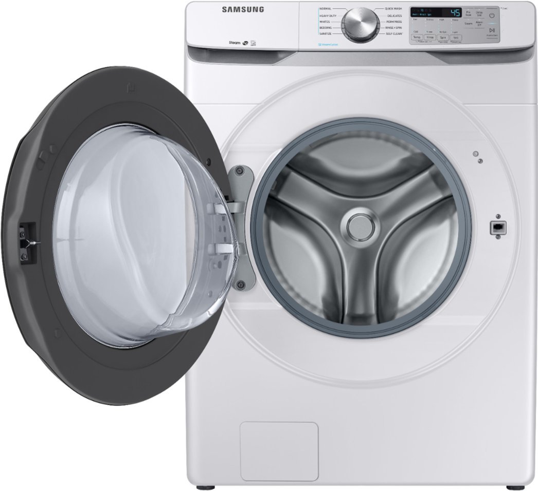 Zoom in on Alt View Zoom 4. Samsung - 4.5 cu. ft. High Efficiency Stackable Front Load Washer with Steam - White.