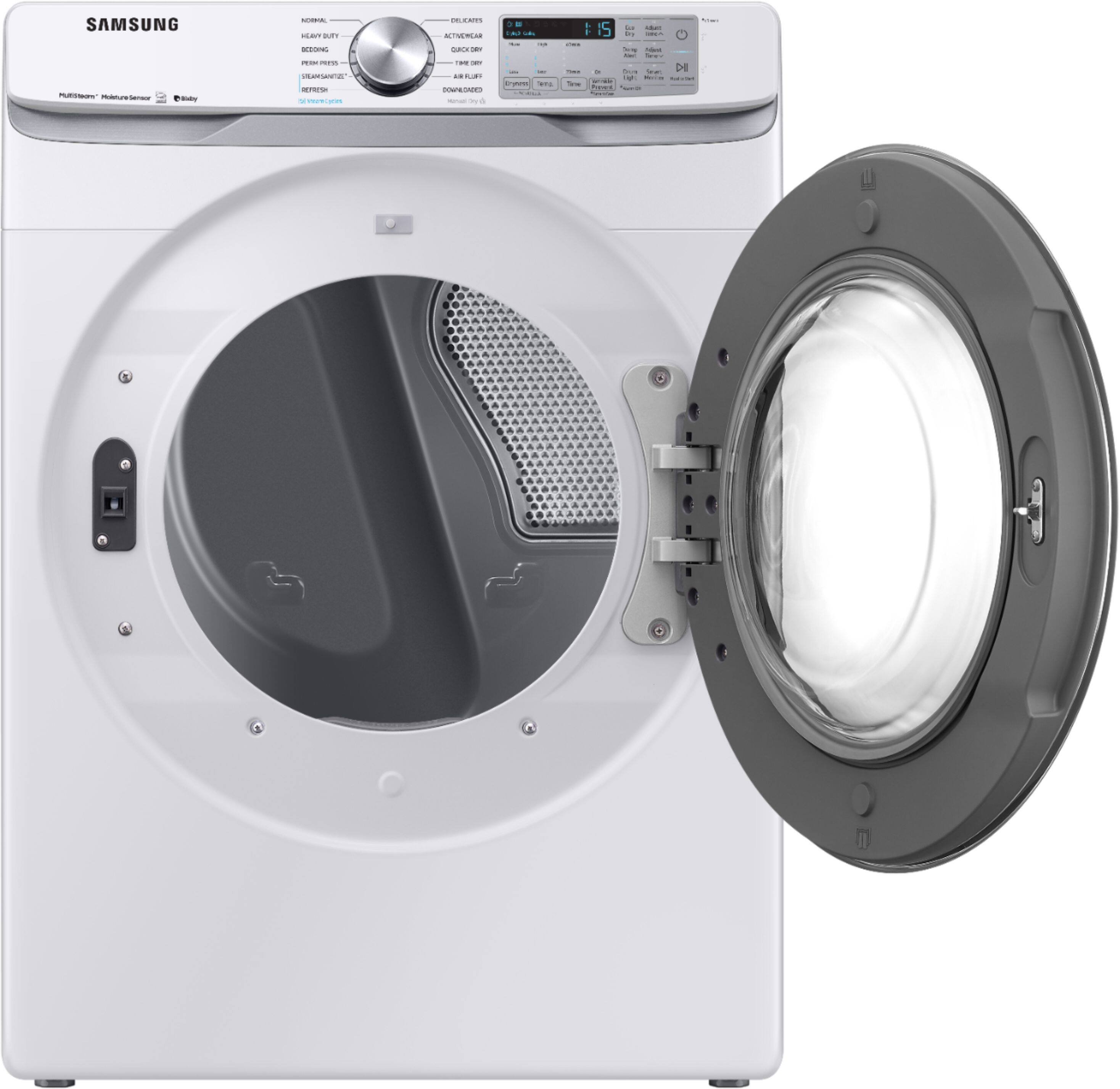 Alt View 11. Samsung - 7.5 Cu. Ft. Stackable Smart Gas Dryer with Steam and Sensor Dry - White.