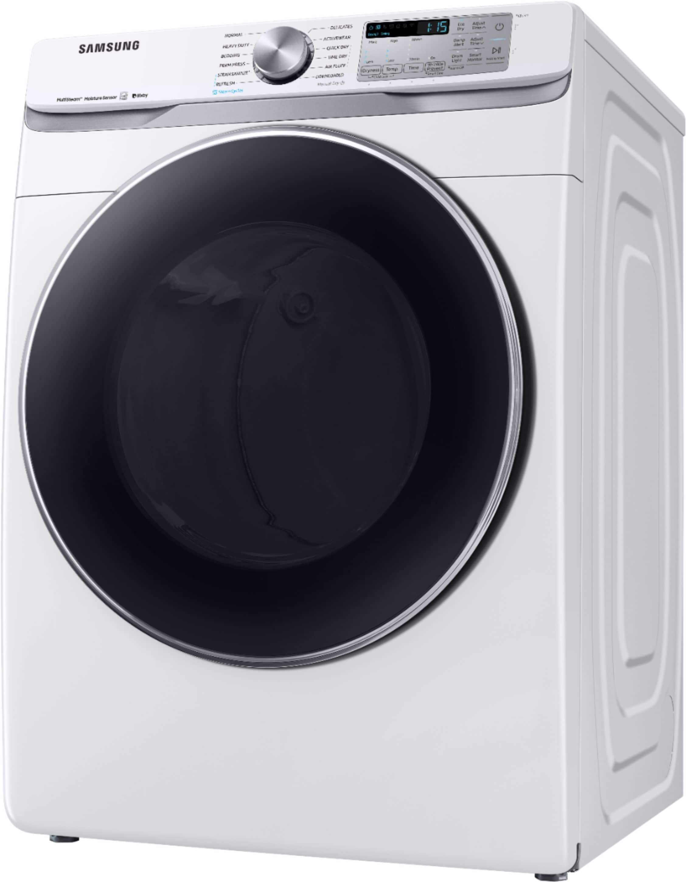 Alt View 13. Samsung - 7.5 Cu. Ft. Stackable Smart Gas Dryer with Steam and Sensor Dry - White.