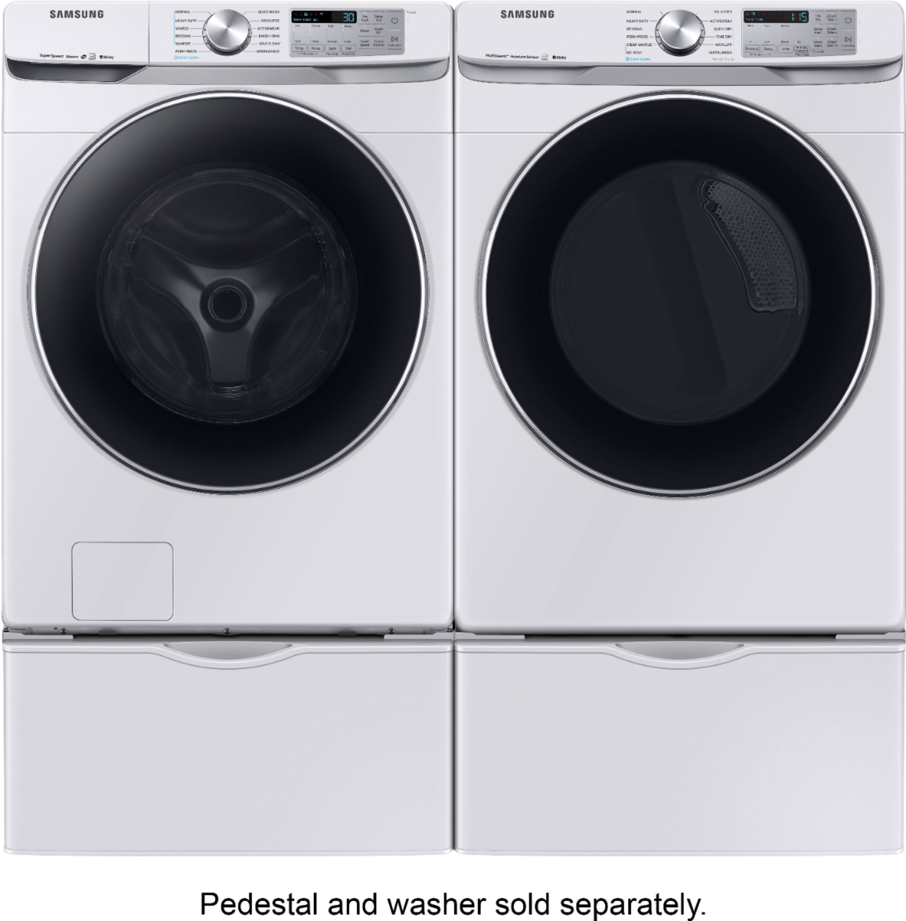 Alt View 21. Samsung - 7.5 Cu. Ft. Stackable Smart Gas Dryer with Steam and Sensor Dry - White.