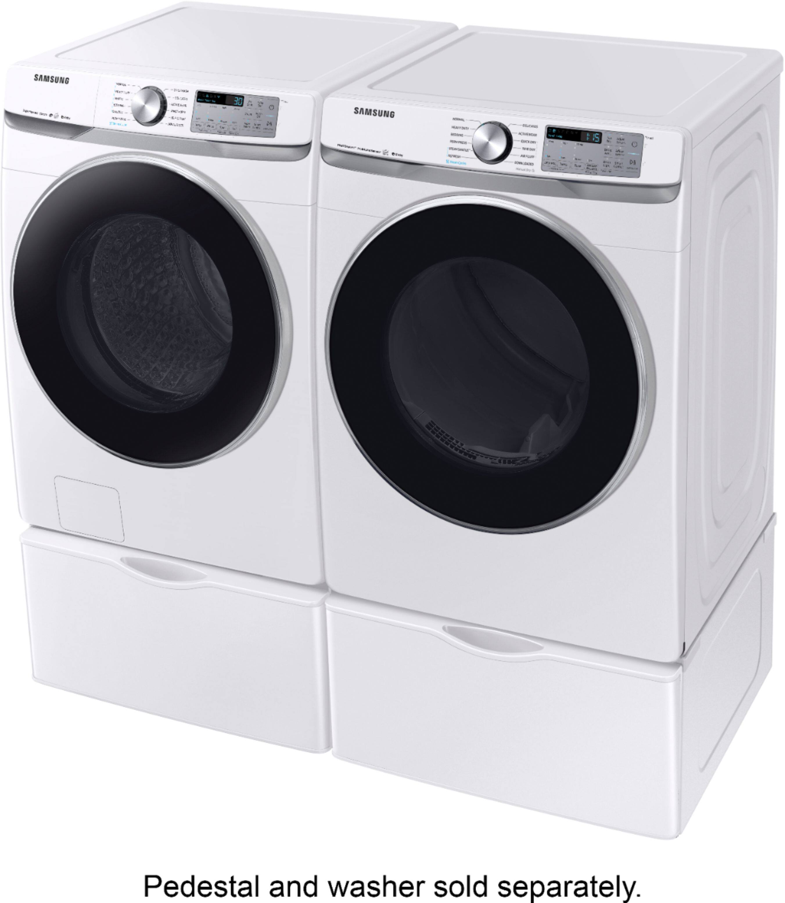 Alt View 22. Samsung - 7.5 Cu. Ft. Stackable Smart Gas Dryer with Steam and Sensor Dry - White.