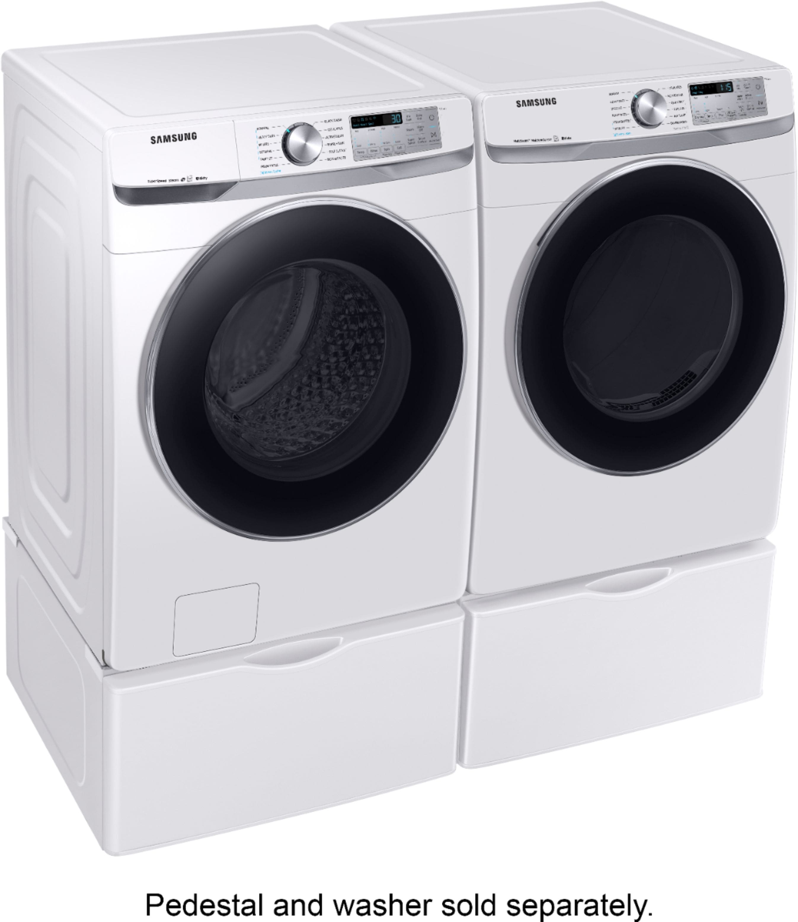 Alt View 23. Samsung - 7.5 Cu. Ft. Stackable Smart Gas Dryer with Steam and Sensor Dry - White.