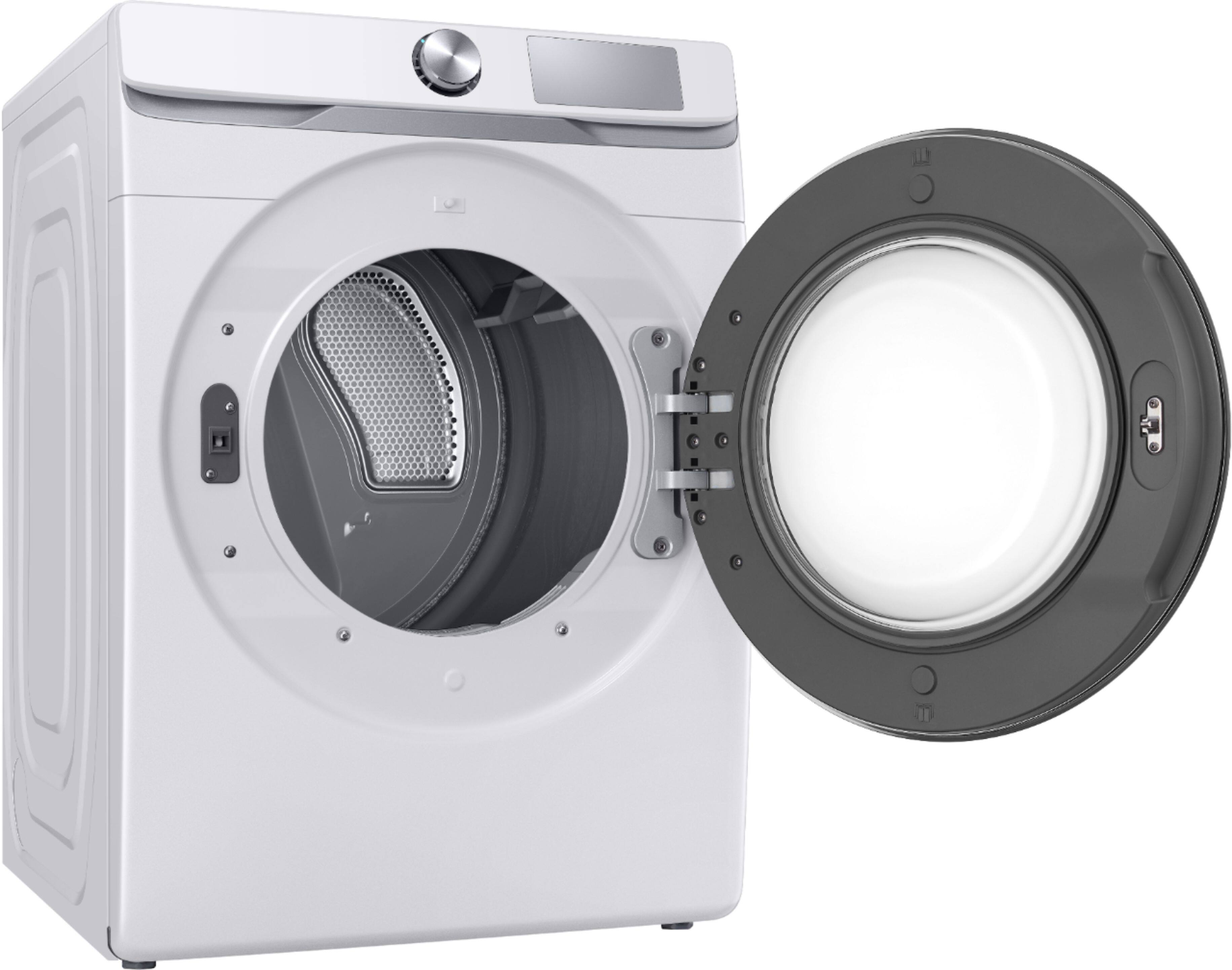 Alt View 2. Samsung - 7.5 Cu. Ft. Stackable Smart Gas Dryer with Steam and Sensor Dry - White.