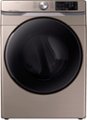 Front Zoom. Samsung - 7.5 Cu. Ft. Stackable Gas Dryer with Steam and Sensor Dry - Champagne.