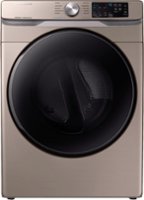 Samsung - 7.5 Cu. Ft. Stackable Gas Dryer with Steam and Sensor Dry - Champagne - Front_Zoom