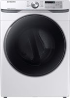 Samsung - 7.5 Cu. Ft. Gas Dryer with Steam and FlexDry - White - Front_Zoom
