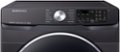 Alt View Zoom 1. Samsung - 7.5 Cu. Ft. Stackable Smart Electric Dryer with Steam Sanitize+ and Sensor Dry - Black stainless steel.