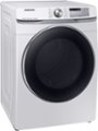 Angle Zoom. Samsung - 7.5 Cu. Ft. Stackable Smart Electric Dryer with Steam and Sensor Dry - White.