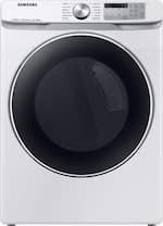 Samsung - 7.5 Cu. Ft. 12-Cycle Electric Dryer with Steam - White - Front_Standard