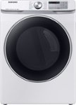 Front Zoom. Samsung - 7.5 Cu. Ft. Stackable Smart Electric Dryer with Steam and Sensor Dry - White.