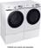 Alt View 23. Samsung - 7.5 Cu. Ft. Stackable Smart Electric Dryer with Steam and Sensor Dry - White.