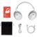 Alt View Zoom 20. MPOW - X4.0 Wireless Noise Cancelling Over-the-Ear Headphones - White.