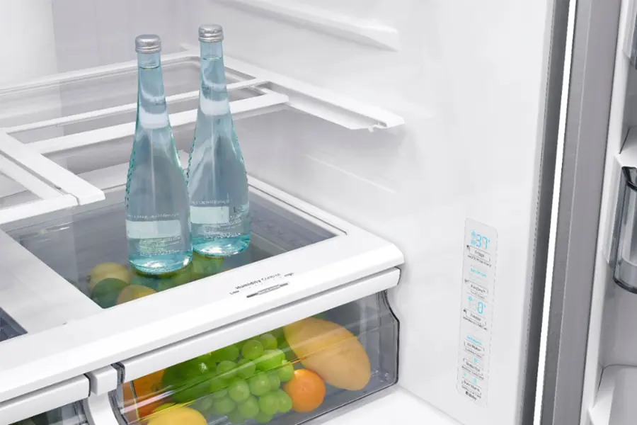 Alt View 22. Samsung - 28  Cu. Ft. 4-Door French Door Smart Refrigerator with FlexZone Drawer - Stainless Steel.
