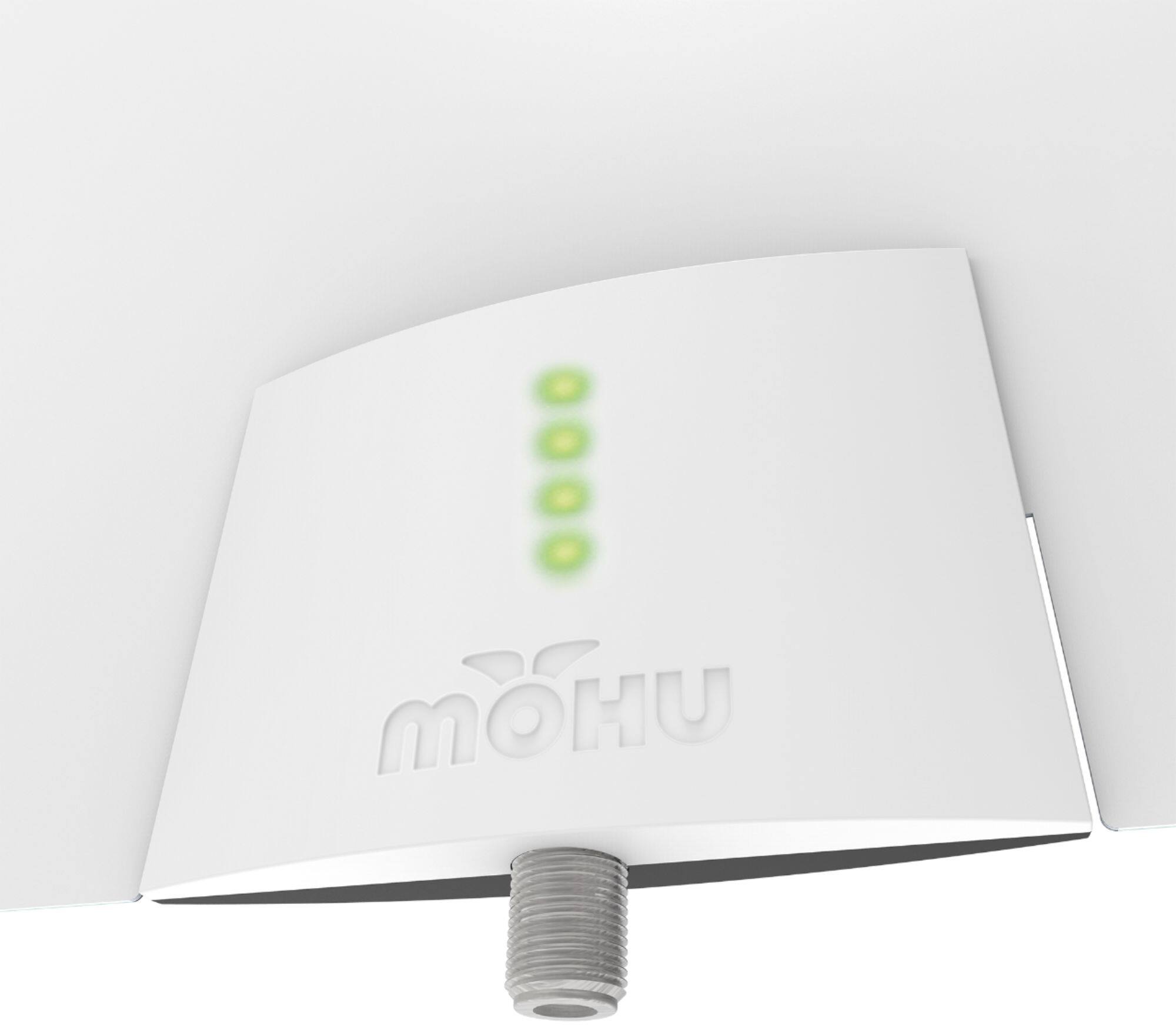 Alt View 13. Mohu - Leaf Supreme Pro Indoor Amplified HDTV Antenna 65-Mile Range - Black/White.