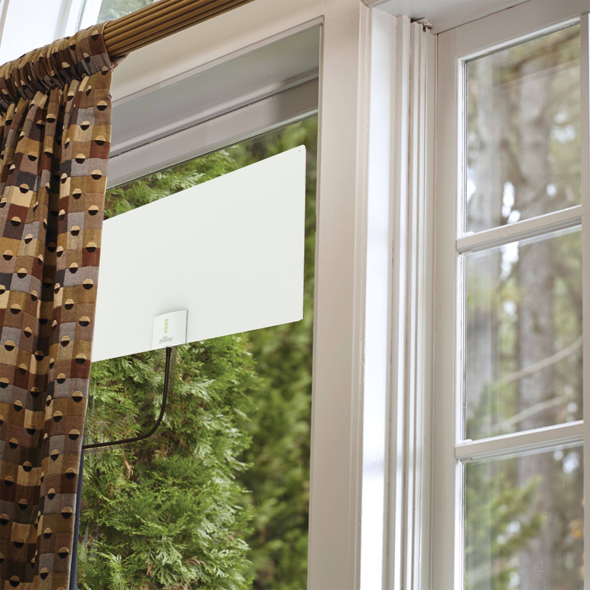 Alt View 16. Mohu - Leaf Supreme Pro Indoor Amplified HDTV Antenna 65-Mile Range - Black/White.