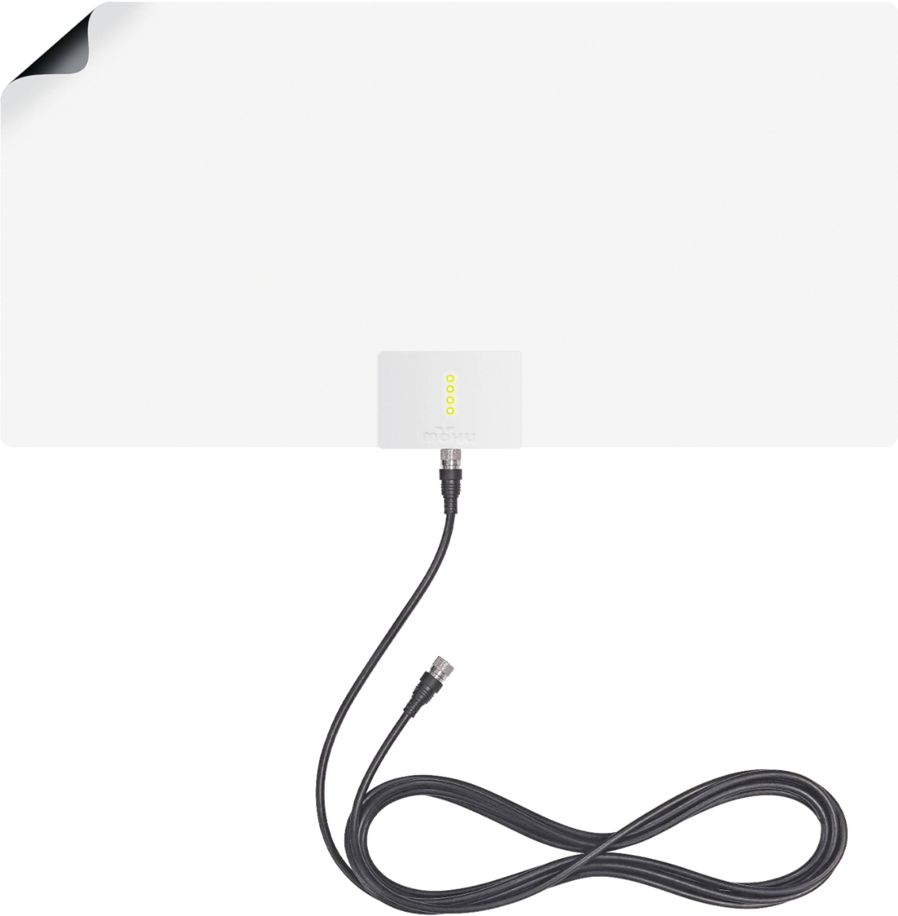 Alt View 17. Mohu - Leaf Supreme Pro Indoor Amplified HDTV Antenna 65-Mile Range - Black/White.