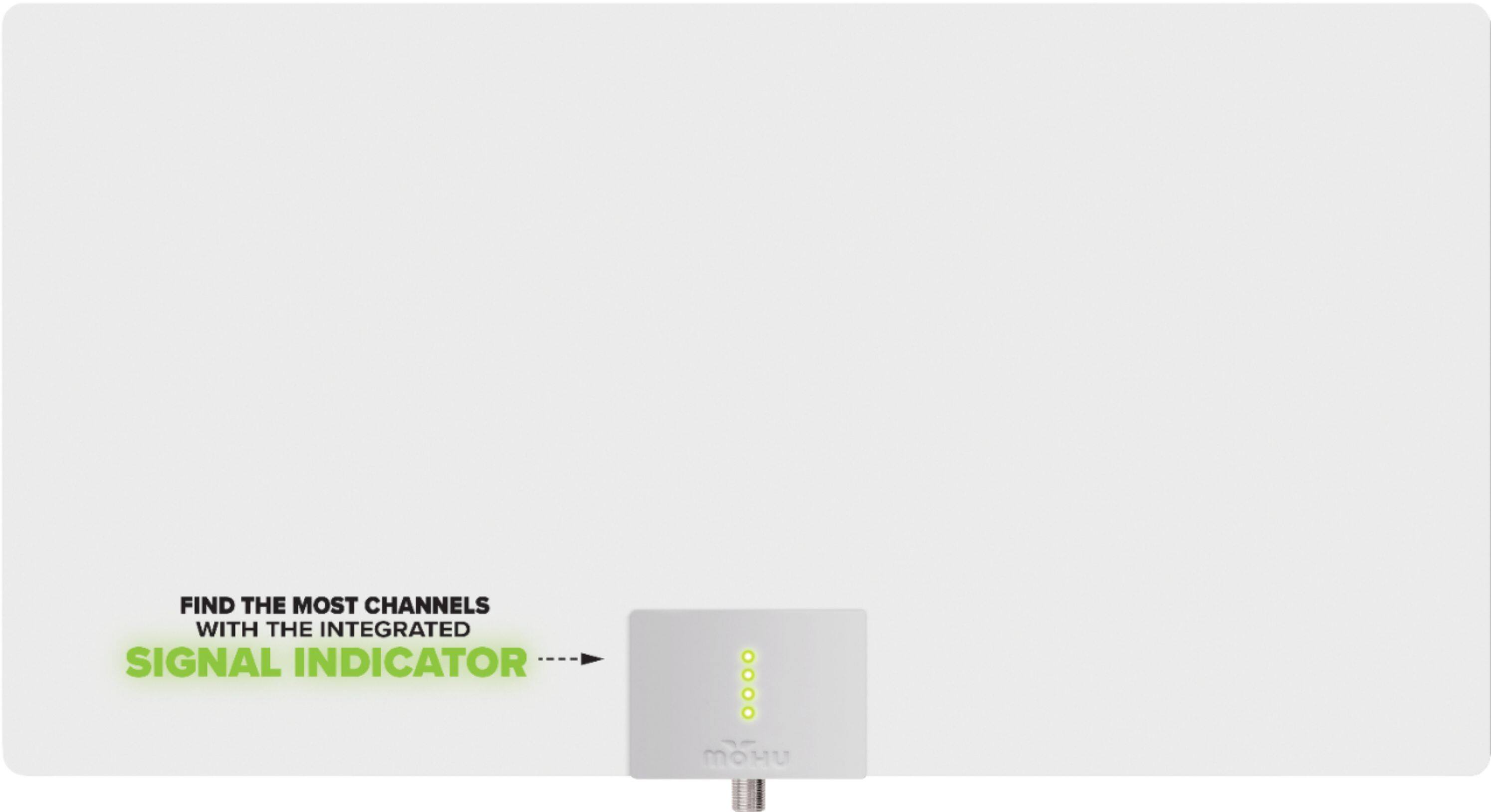 Alt View 18. Mohu - Leaf Supreme Pro Indoor Amplified HDTV Antenna 65-Mile Range - Black/White.