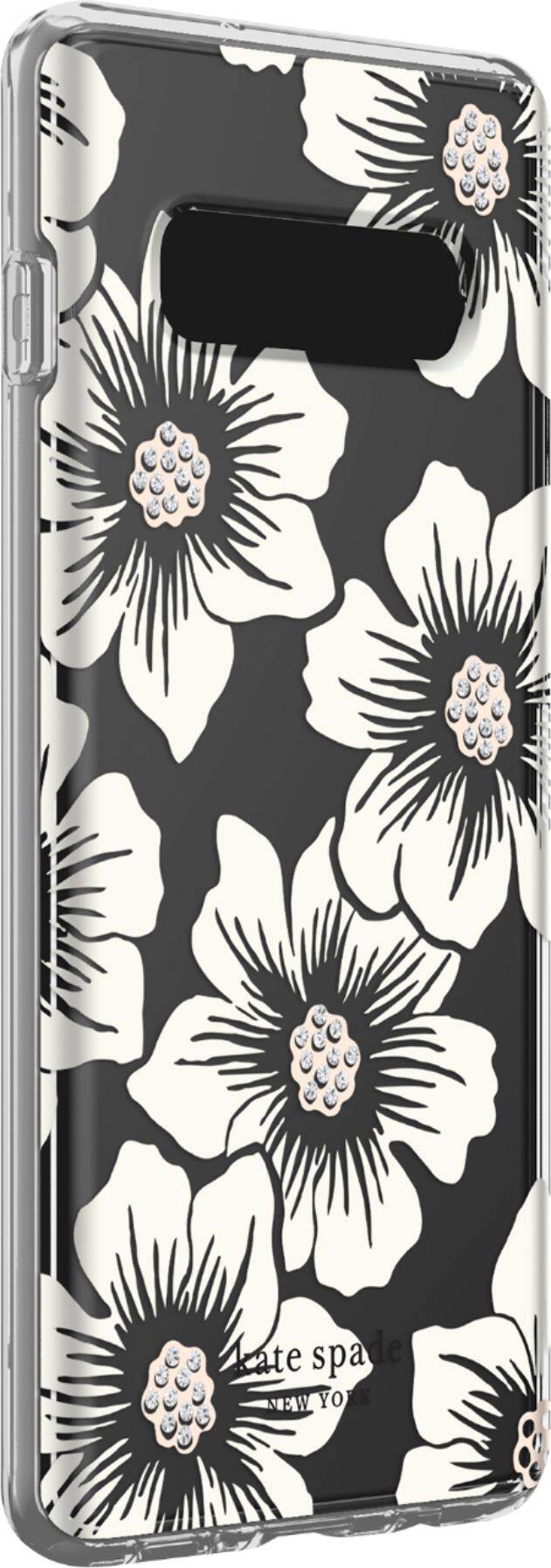 Angle. kate spade new york - Protective Hardshell Case for Samsung Galaxy S10+ - Hollyhock Floral.