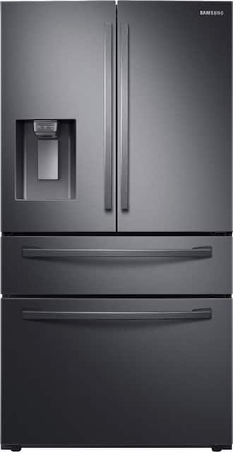 Samsung 28 Cu Ft 4 Door French Door Refrigerator With Flexzone Drawer Fingerprint Resistant Black Stainless Steel Rf28r7201sg Aa Best Buy