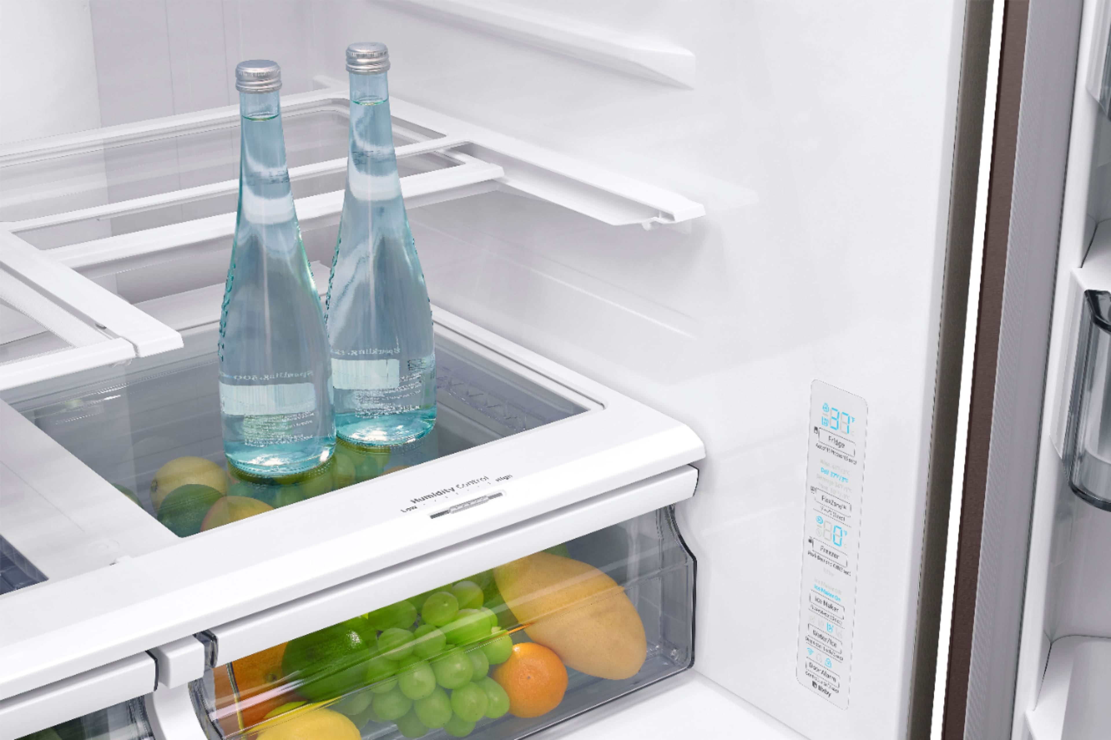 Alt View 15. Samsung - 28 Cu. Ft. 4-Door French Door Refrigerator - Tuscan Stainless Steel.