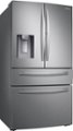 Angle Zoom. Samsung - 27.8 cu. ft. 4-Door French Door Refrigerator with Food Showcase - Stainless steel.