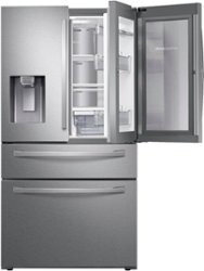 Samsung - 27.8 cu. ft. 4-Door French Door Refrigerator with Food Showcase - Stainless steel - Front_Zoom