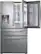 Front. Samsung - 27.8 cu. ft. 4-Door French Door Smart Refrigerator with Food Showcase - Stainless Steel.