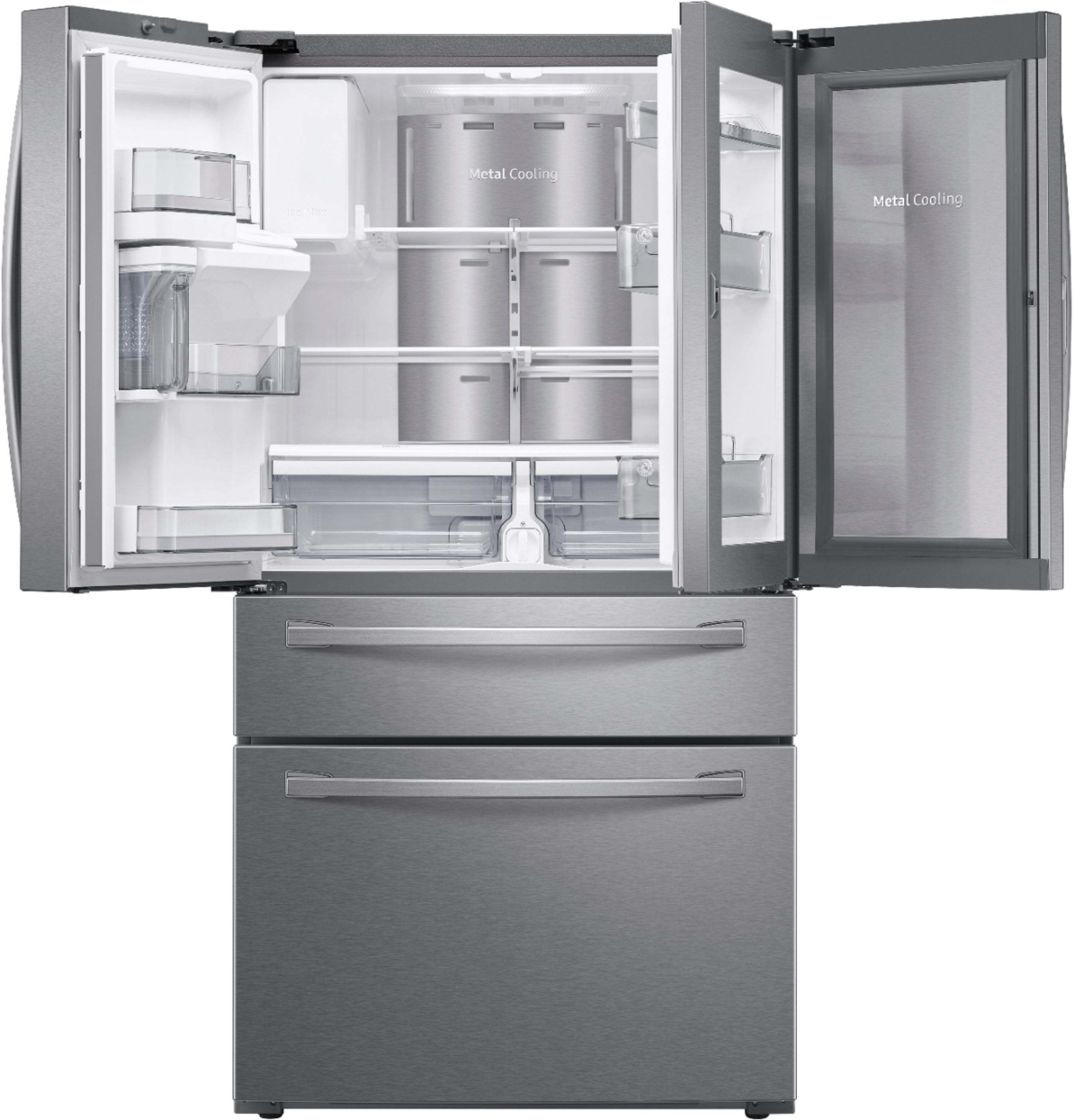 Samsung 27.8 cu. ft. 4-Door French Door Smart Refrigerator with Food  Showcase Stainless Steel RF28R7351SR/AA - Best Buy