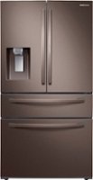 Samsung - 27.8 Cu. Ft. 4-Door French Door Refrigerator with Food Showcase - Tuscan Stainless Steel - Front_Zoom