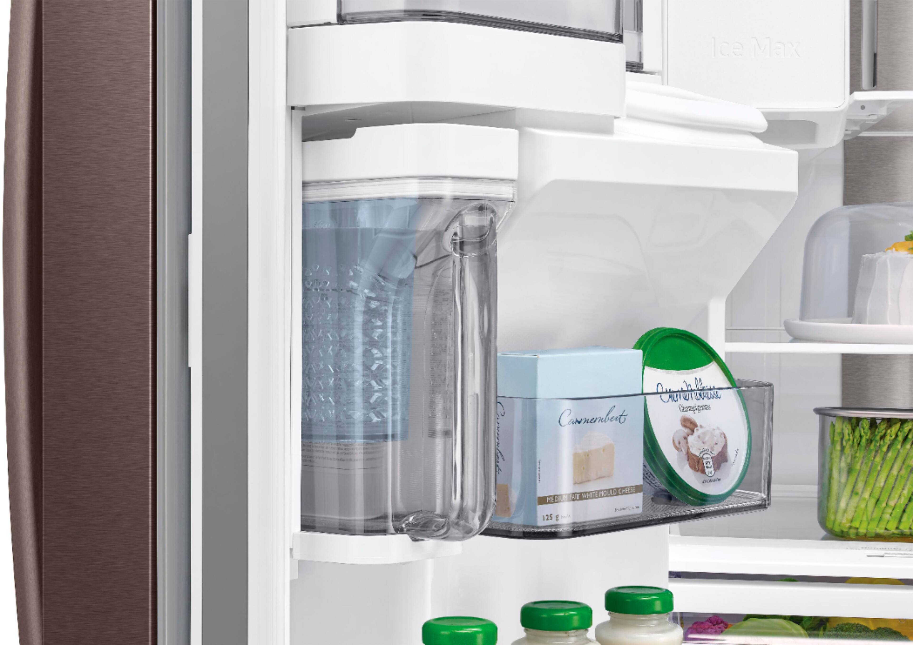 Alt View 15. Samsung - 27.8 Cu. Ft. 4-Door French Door Refrigerator with Food Showcase - Tuscan Stainless Steel.