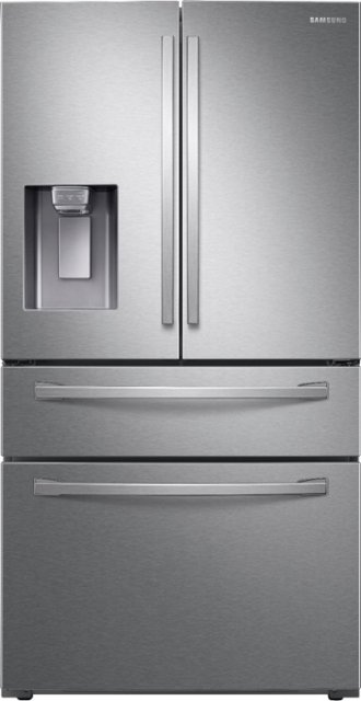 Front Zoom. Samsung - 22.6 cu. ft. 4-Door French Door Counter Depth Refrigerator with FlexZone™ Drawer - Stainless steel.