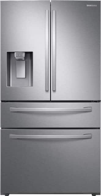 Samsung 22 6 Cu Ft 4 Door French Door Counter Depth Refrigerator With Flexzone Drawer Fingerprint Resistant Stainless Steel Rf24r7201sr Aa Best Buy