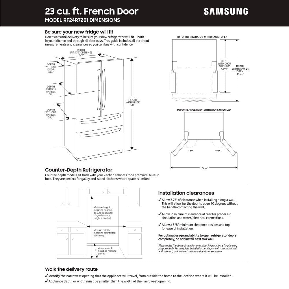 Alt View 39. Samsung - 22.6 cu. ft. 4-Door French Door Counter Depth Smart Refrigerator with FlexZone Drawer - Stainless Steel.
