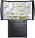 Alt View 1. Samsung - 22.6 cu. ft. 4-Door French Door Counter Depth Smart Refrigerator with FlexZone Drawer - Black Stainless Steel.