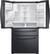 Alt View 2. Samsung - 22.6 cu. ft. 4-Door French Door Counter Depth Smart Refrigerator with FlexZone Drawer - Black Stainless Steel.