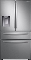 Samsung - 22.4 cu. ft. 4-Door French Door Counter Depth Refrigerator with Food Showcase - Stainless steel - Front_Zoom