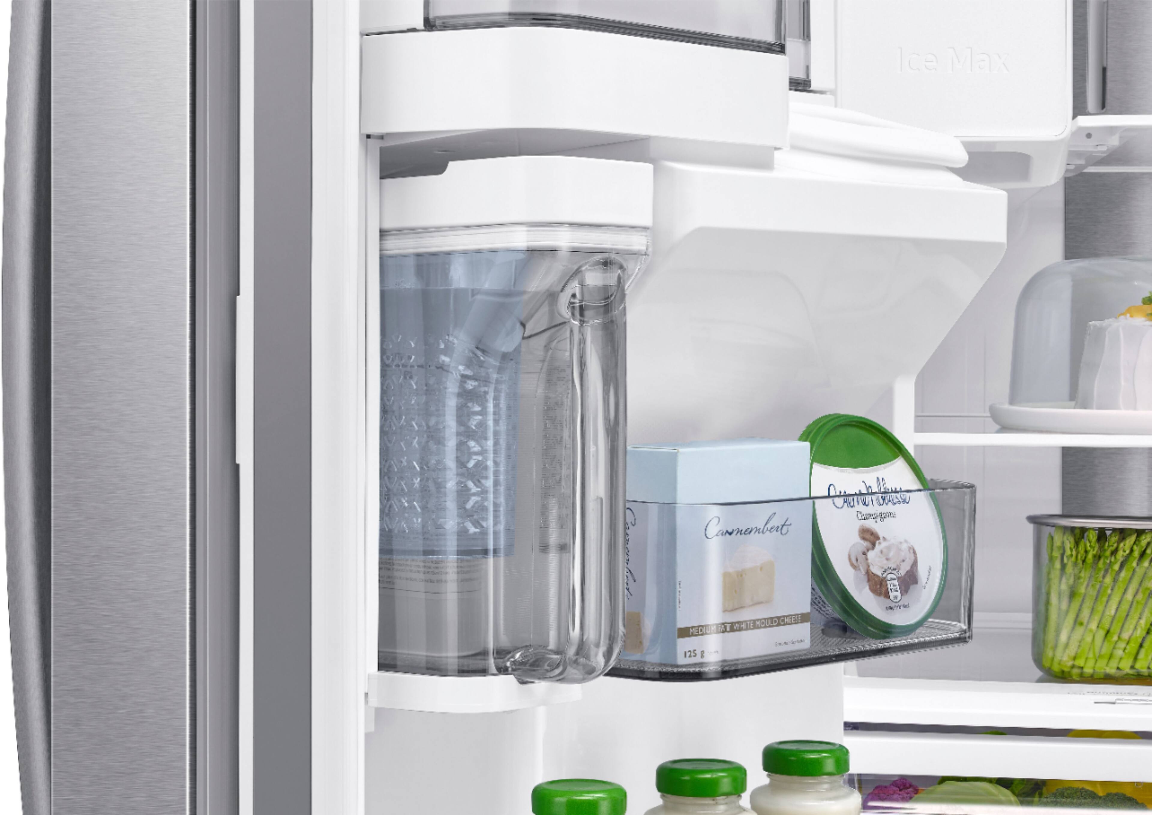 Alt View 17. Samsung - 22.4 cu. ft. 4-Door French Door Counter Depth Refrigerator with Food Showcase - Stainless Steel.